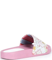 Gianni Bini Fyffer Two Printed Rhinestone Pool Slide Sandals