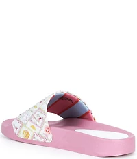 Gianni Bini Fyffer Two Printed Rhinestone Pool Slide Sandals