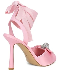 Gianni Bini Gardner Satin Lace Up Dress Sandals