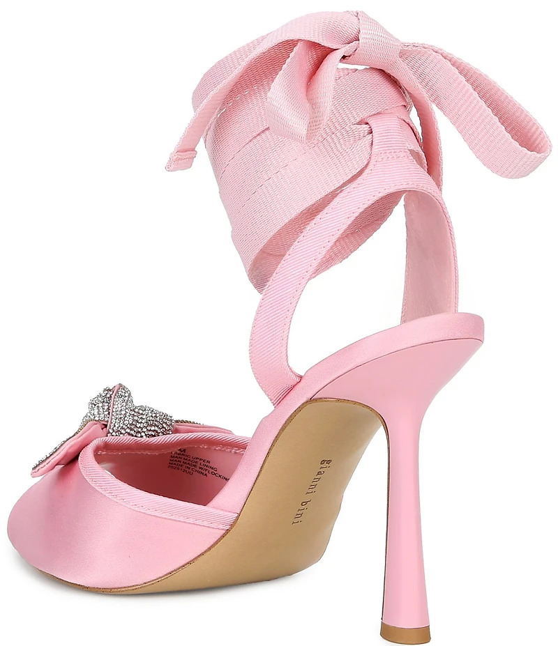 Gianni Bini Gardner Satin Lace Up Dress Sandals