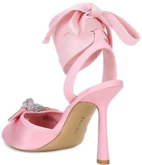 Gianni Bini Gardner Satin Lace Up Dress Sandals