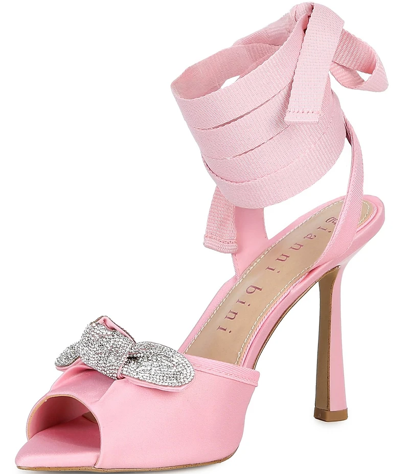 Gianni Bini Gardner Satin Lace Up Dress Sandals