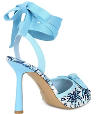 Gianni Bini Gardner Three Beaded Lace Up Dress Sandals