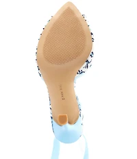 Gianni Bini Gardner Three Beaded Lace Up Dress Sandals