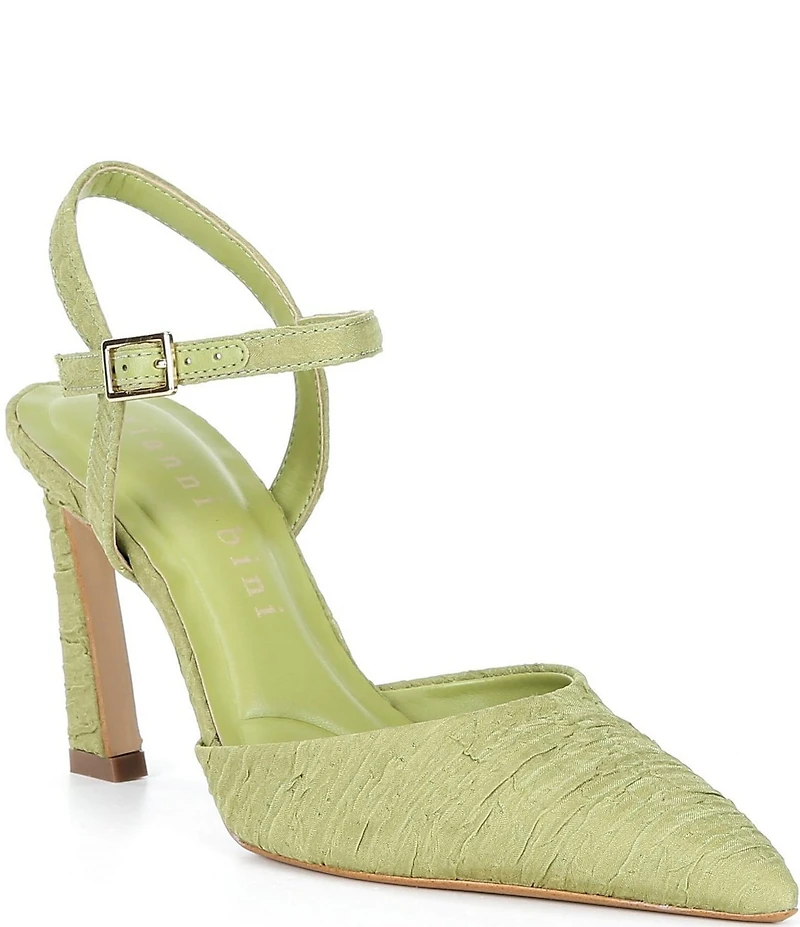 Gianni Bini Geno Brocade Ankle Strap Pointed Toe Pumps