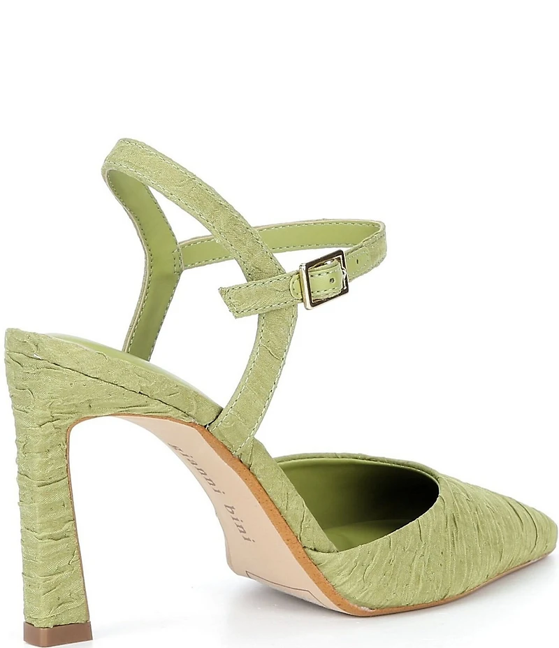 Gianni Bini Geno Brocade Ankle Strap Pointed Toe Pumps