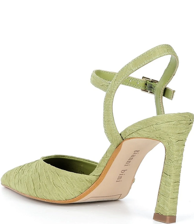 Gianni Bini Geno Brocade Ankle Strap Pointed Toe Pumps