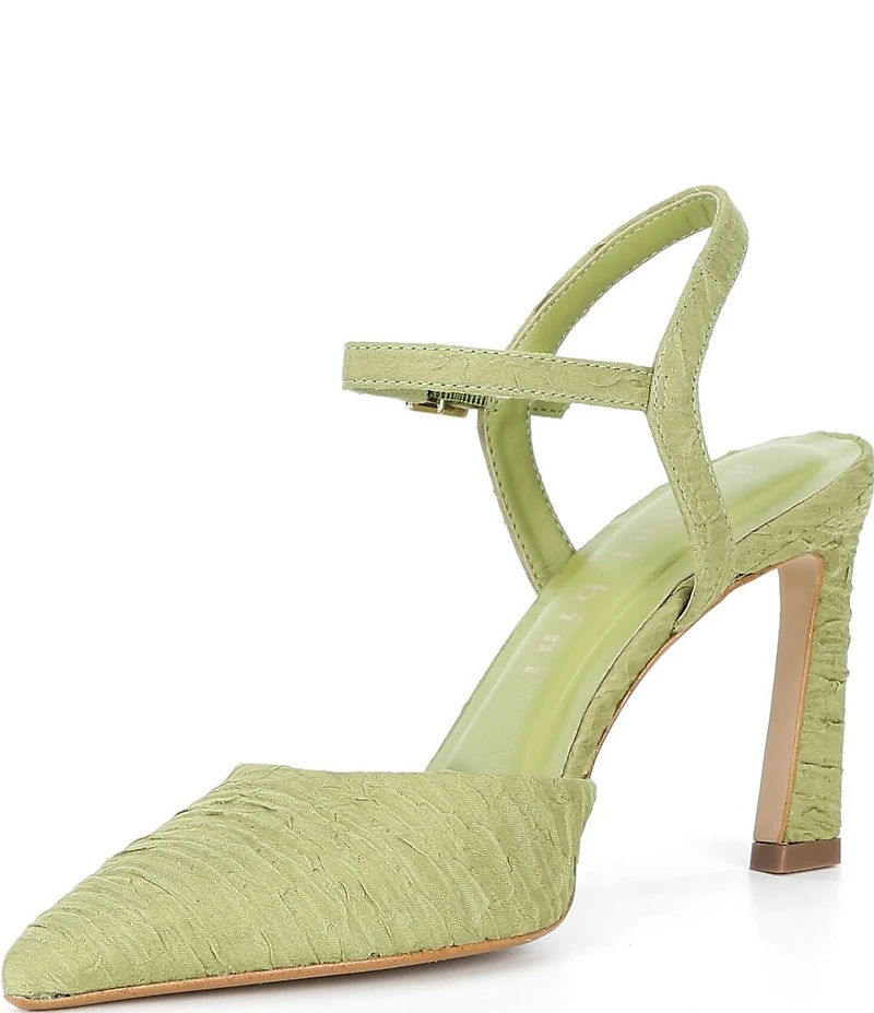 Gianni Bini Geno Brocade Ankle Strap Pointed Toe Pumps