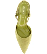 Gianni Bini Geno Brocade Ankle Strap Pointed Toe Pumps