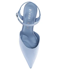 Gianni Bini Geno Satin Ankle Wrap Pointed Toe Pumps