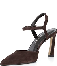 Gianni Bini Geno Suede Ankle Strap Pointed Toe Pumps