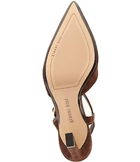 Gianni Bini Geno Suede Ankle Strap Pointed Toe Pumps