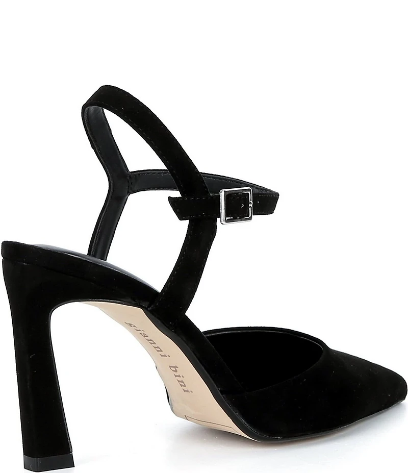 Gianni Bini Geno Suede Ankle Strap Pointed Toe Pumps