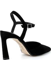 Gianni Bini Geno Suede Ankle Strap Pointed Toe Pumps