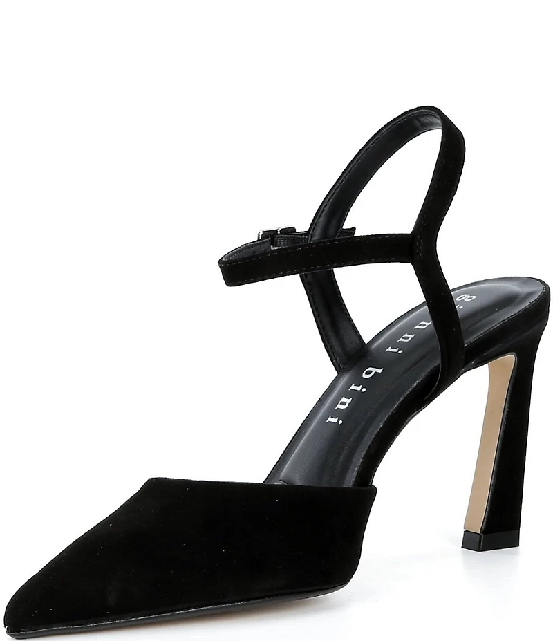 Gianni Bini Geno Suede Ankle Strap Pointed Toe Pumps