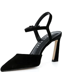 Gianni Bini Geno Suede Ankle Strap Pointed Toe Pumps