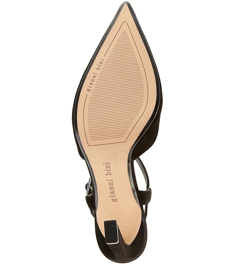 Gianni Bini Geno Suede Ankle Strap Pointed Toe Pumps