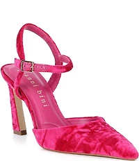 Gianni Bini Geno Velvet Ankle Strap Pointed Toe Pumps