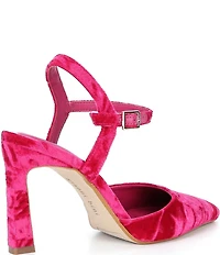 Gianni Bini Geno Velvet Ankle Strap Pointed Toe Pumps