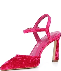 Gianni Bini Geno Velvet Ankle Strap Pointed Toe Pumps