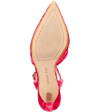Gianni Bini Geno Velvet Ankle Strap Pointed Toe Pumps