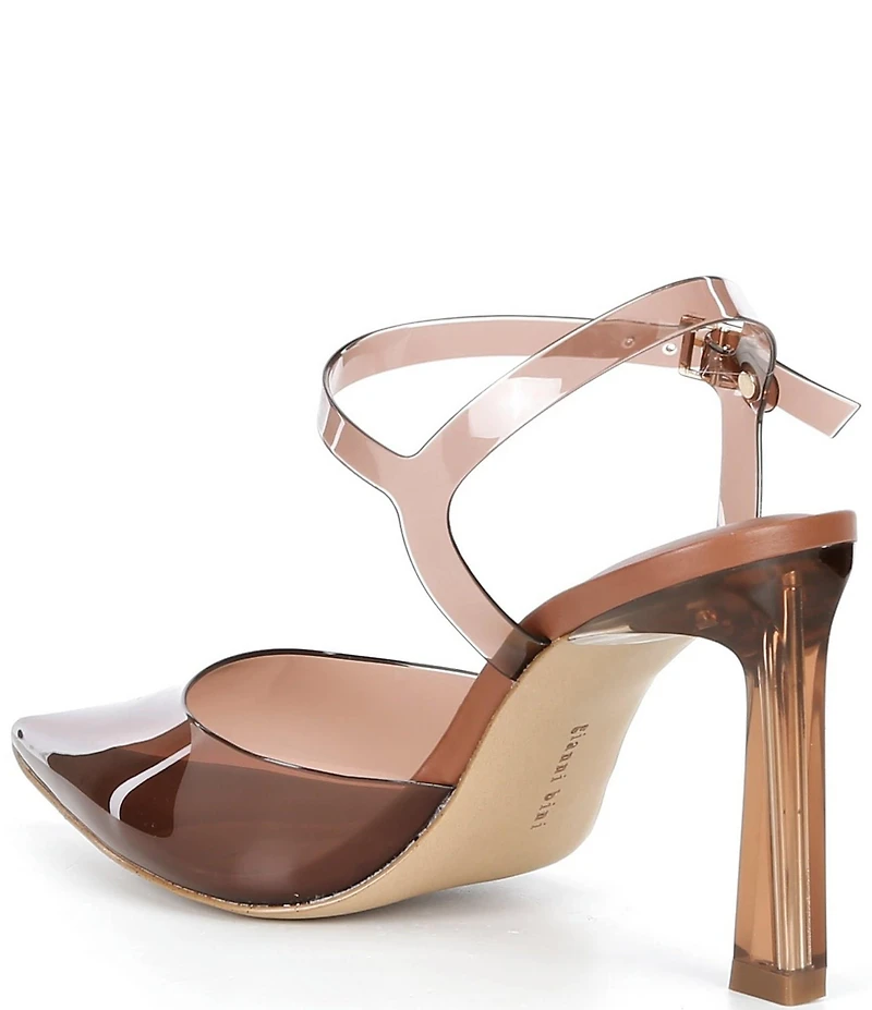 Gianni Bini Geno Vinyl Ankle Wrap Pointed Toe Pumps