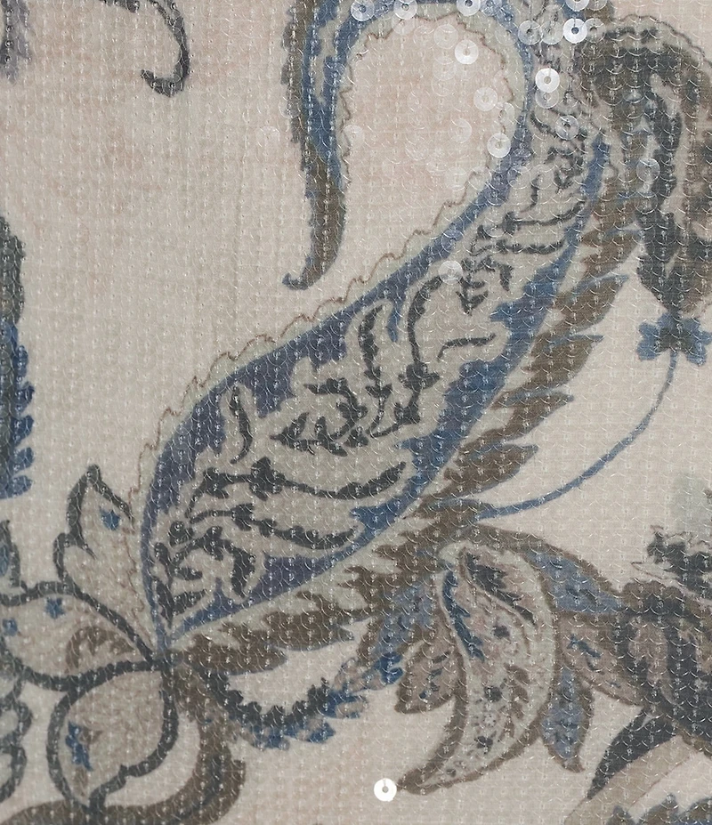 Gianni Bini Gianna Paisley Square Neck Sleeveless Sequin Midi Dress