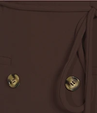 Gianni Bini Gina Notch Lapel Long Sleeve Button Front Tie Waist Blazer Wrap Mini Dress