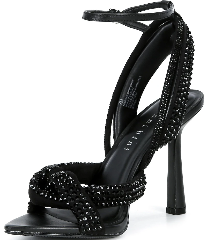 Gianni Bini Glassic Rhinestone Twisted Stiletto Dress Sandals