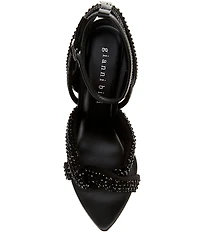 Gianni Bini Glassic Rhinestone Twisted Stiletto Dress Sandals