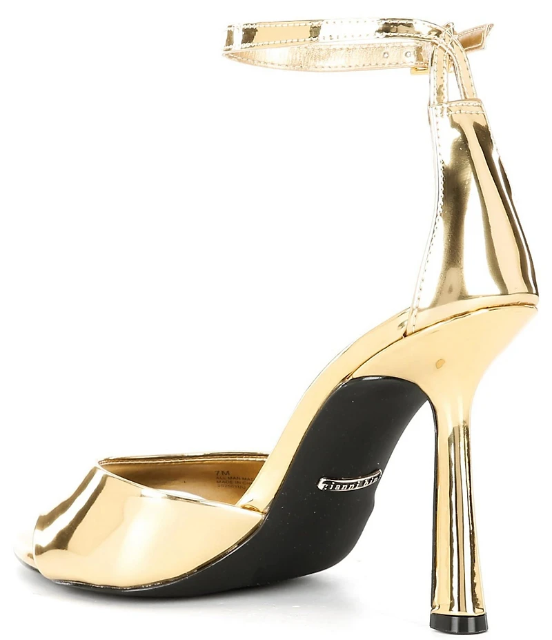 Gianni Bini Grady Mirror Metallic Stiletto Dress Sandals