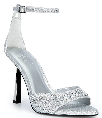 Gianni Bini Grady Two Rhinestone Stiletto Dress Sandals