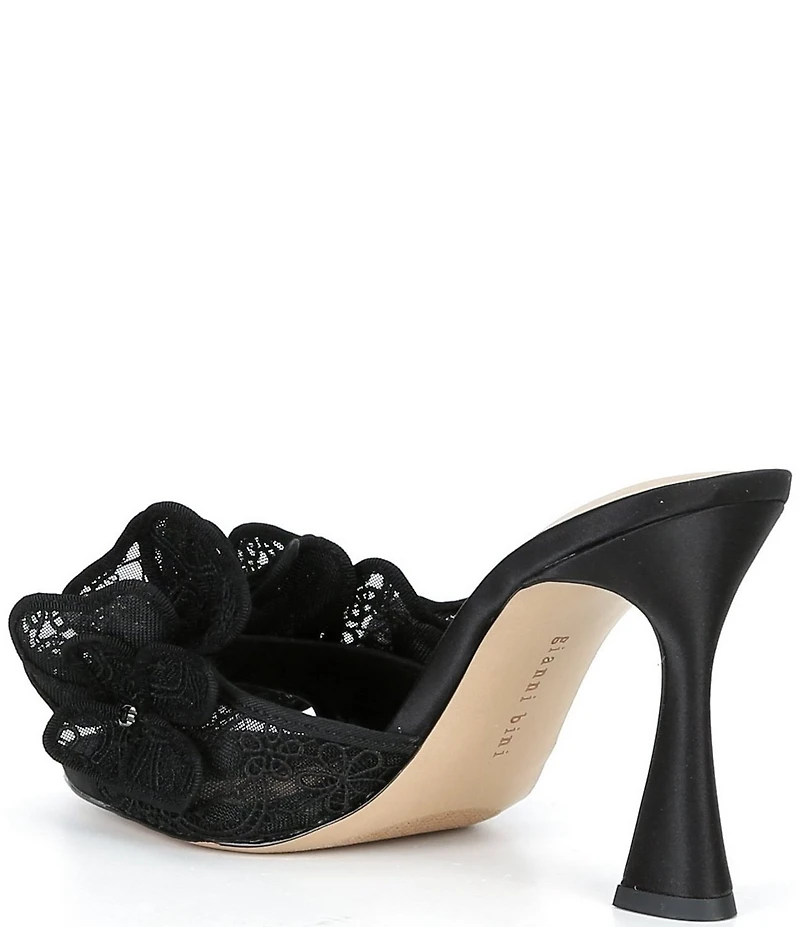 Gianni Bini Haley Flower Rhinestone Slide Dress Sandals