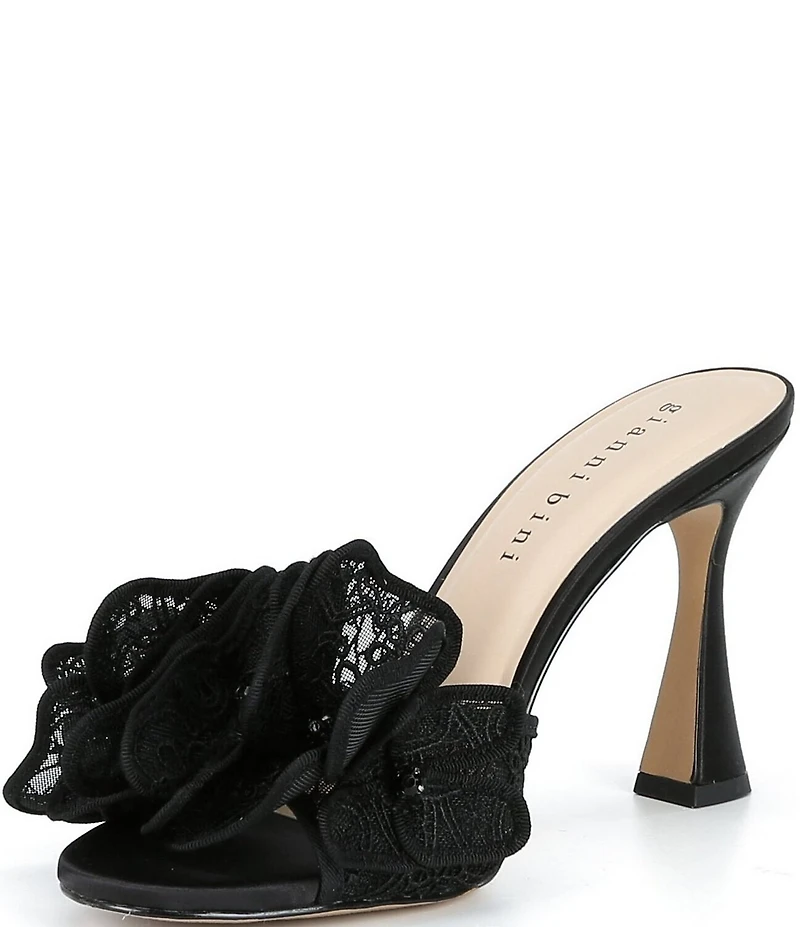 Gianni Bini Haley Flower Rhinestone Slide Dress Sandals