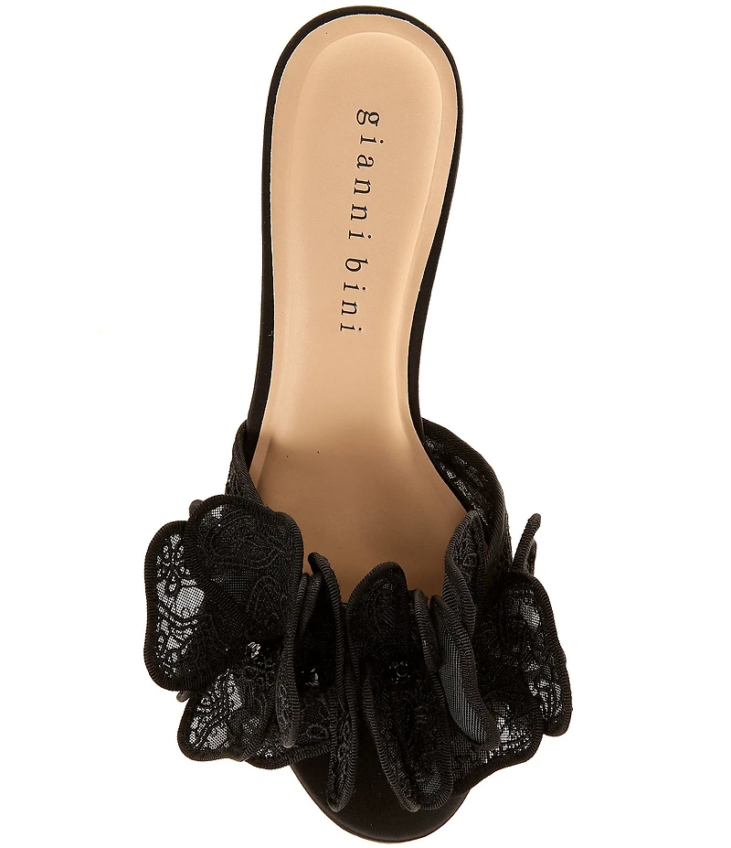 Gianni Bini Haley Flower Rhinestone Slide Dress Sandals