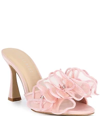 Gianni Bini Haley Flower Rhinestone Slide Dress Sandals