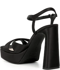 Gianni Bini Halliday Matte Satin Platform Dress Sandals