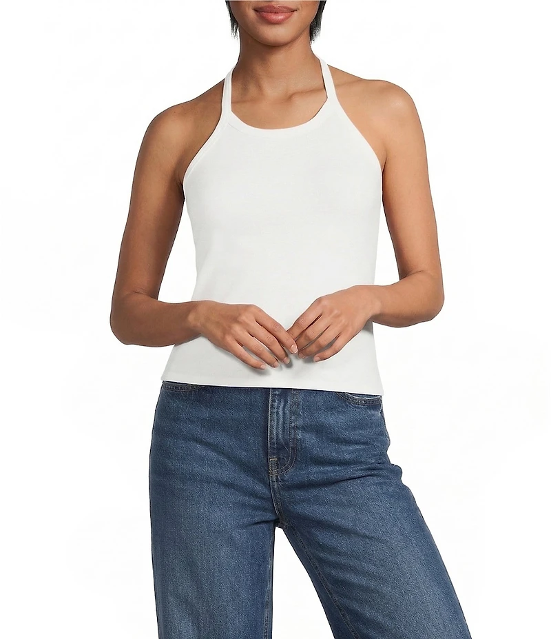 Gianni Bini Halter Neck Sleeveless Knit Tank Top