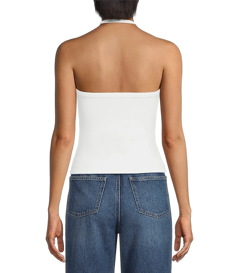 Gianni Bini Halter Neck Sleeveless Knit Tank Top