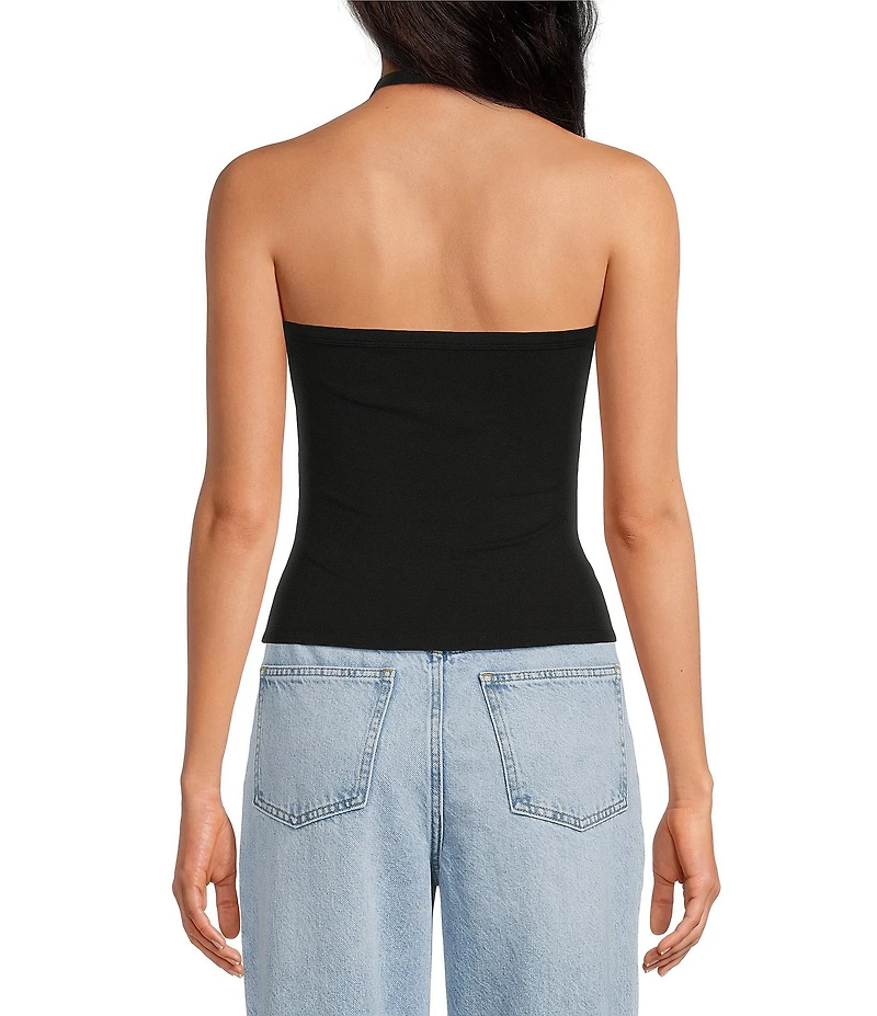 Gianni Bini Halter Neck Sleeveless Knit Tank Top