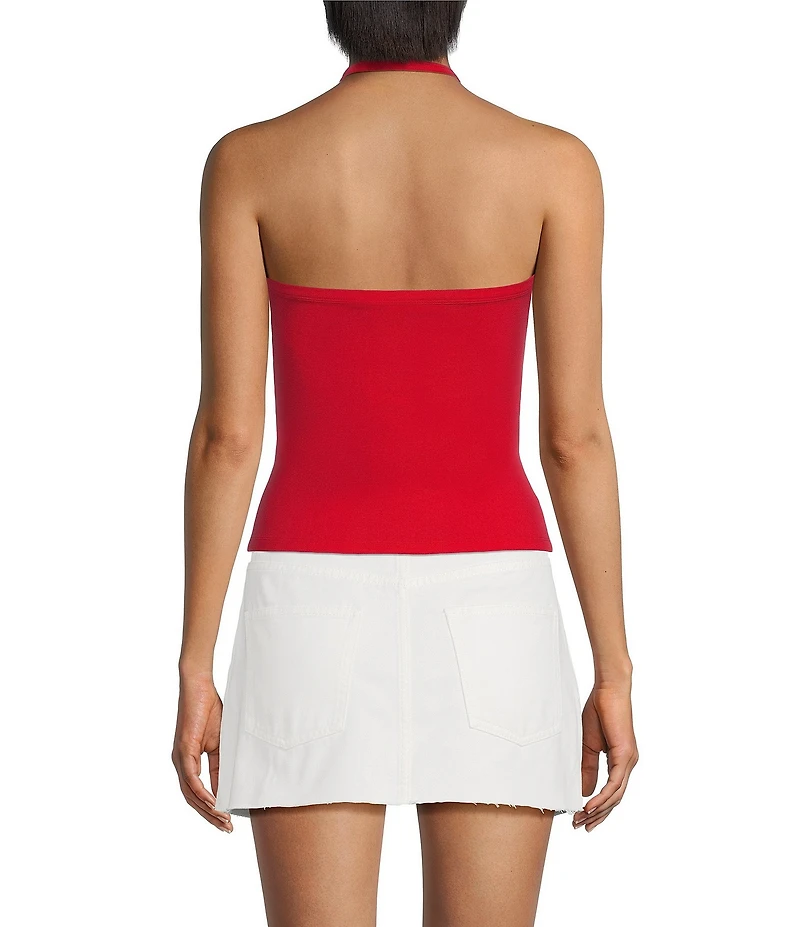Gianni Bini Halter Neck Sleeveless Knit Tank Top