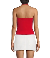 Gianni Bini Halter Neck Sleeveless Knit Tank Top