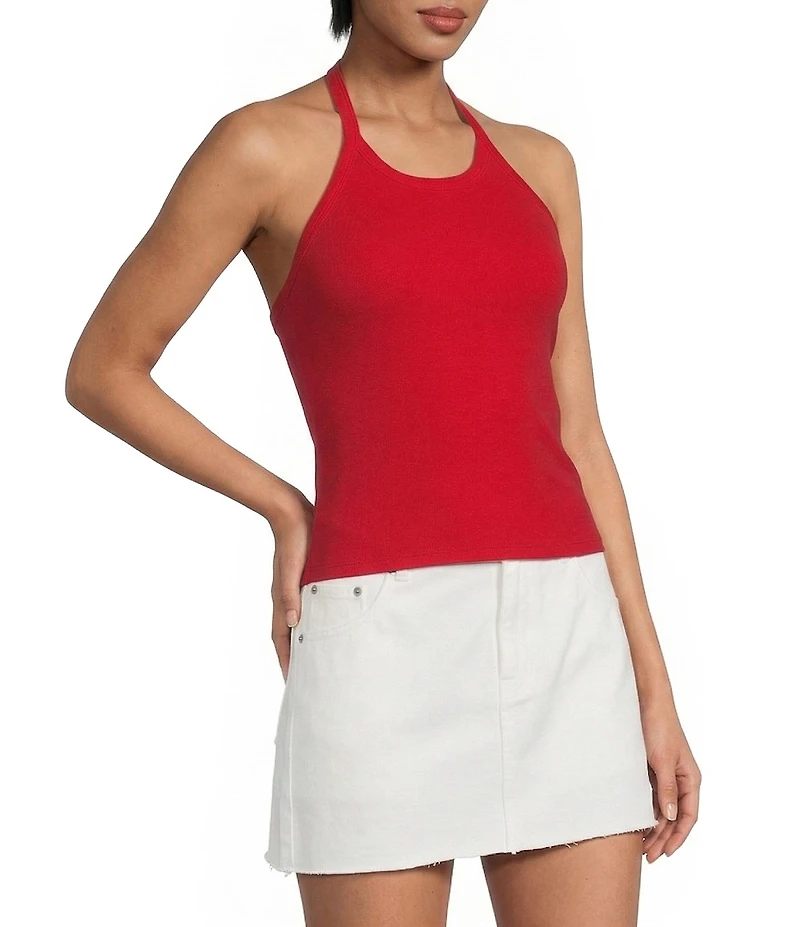 Gianni Bini Halter Neck Sleeveless Knit Tank Top