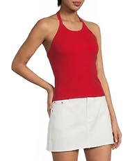 Gianni Bini Halter Neck Sleeveless Knit Tank Top