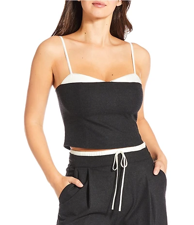 Gianni Bini Hannah Sweetheart Neckline Drapey Viscose Blend Coordinating Cami Top