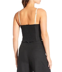 Gianni Bini Hannah Sweetheart Neckline Drapey Viscose Blend Coordinating Cami Top