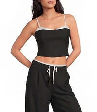 Gianni Bini Hannah Sweetheart Neckline Drapey Viscose Blend Coordinating Cami Top