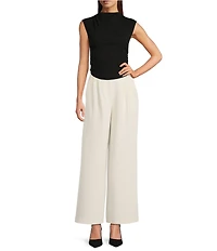 Gianni Bini Harlow Crepe Wide Leg Coordinating Trouser Pants