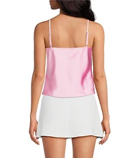 Gianni Bini Harper Satin V-Neck Sleeveless Satin Cami Top
