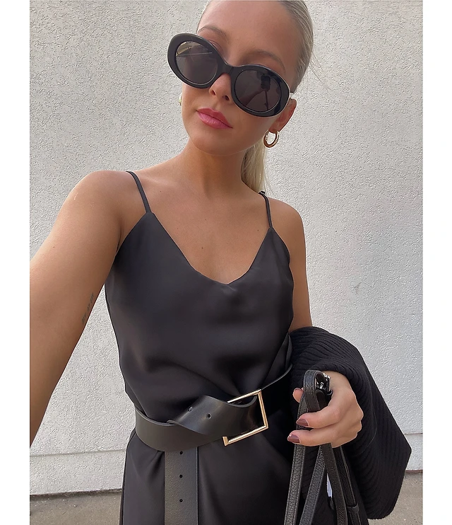 gianni bini harper satin v neck sleeveless slip midi dress Running into warmer weather in this gorgeous Harper Satin V-Neck Sleeveless Slip Midi Dress from Gianni Bini! @dillardsccatcolumbia . . . . #giannibini #springoutfit #ootd #springwardrobe #giannibinispring #spring2023 #onlyatdillards #shopdillards